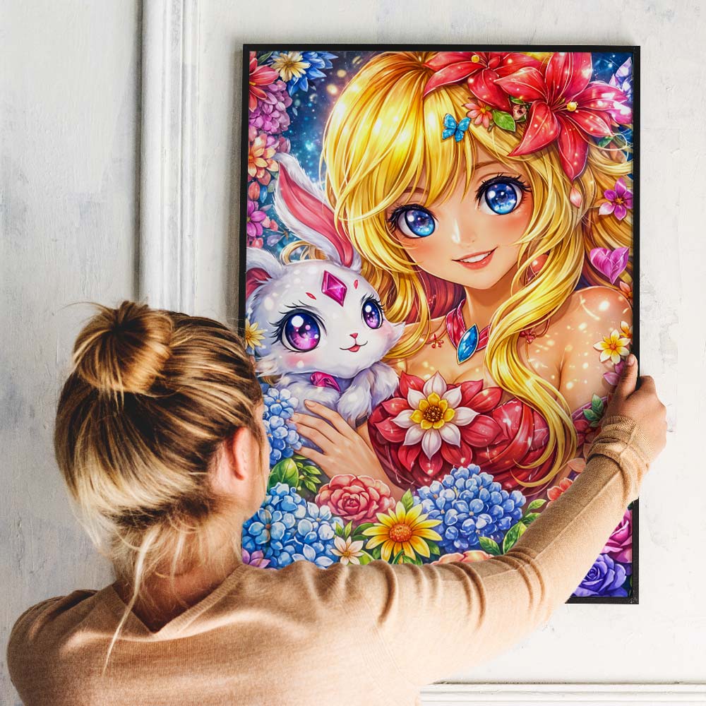 5D Diamond Painting – Flower Fairy & Magic Bunny