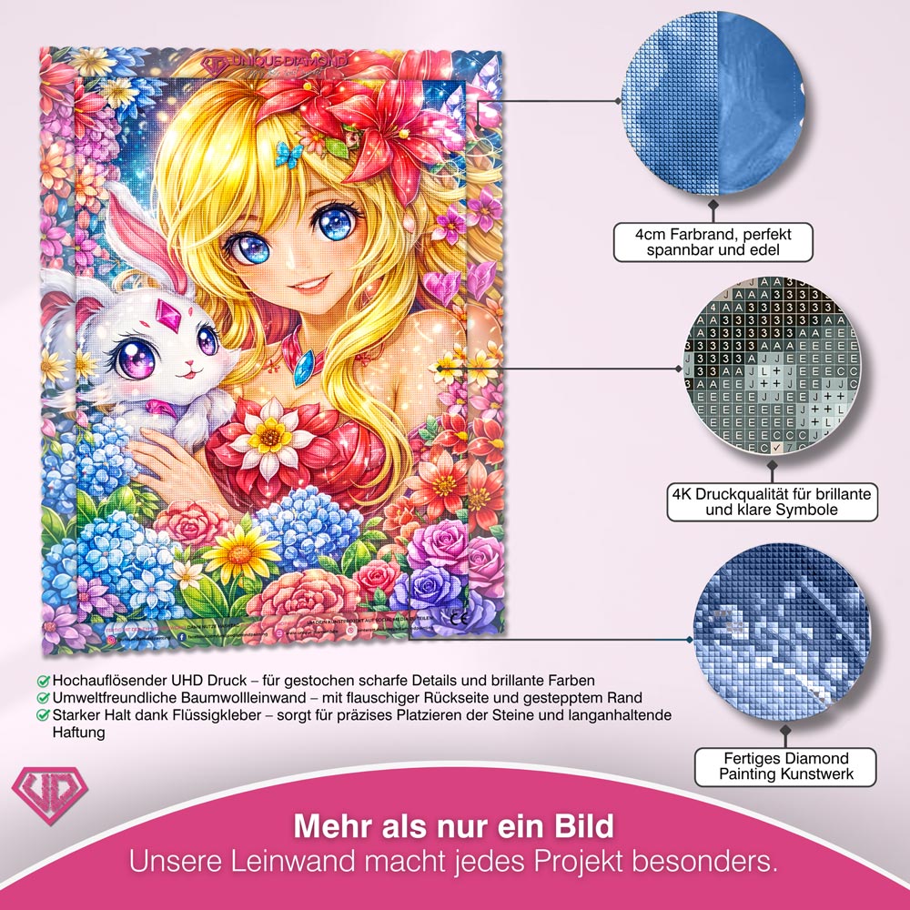 5D Diamond Painting – Flower Fairy & Magic Bunny