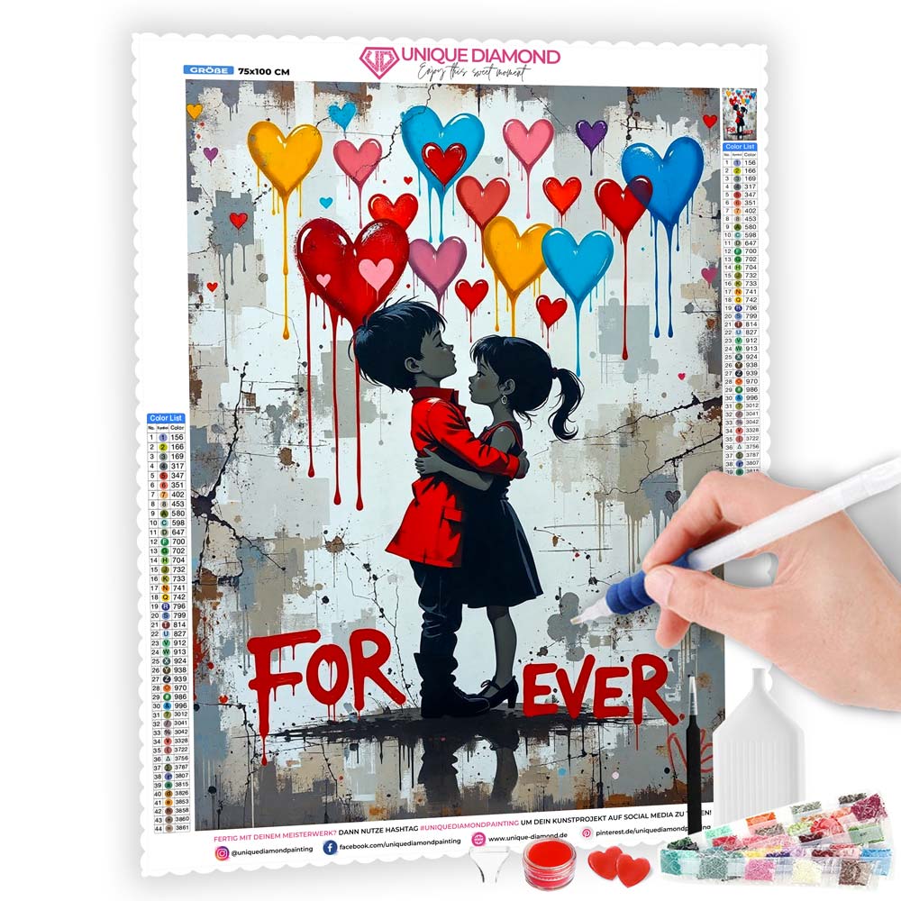 5D Diamond Painting – Forever in Love, Unique-Diamond