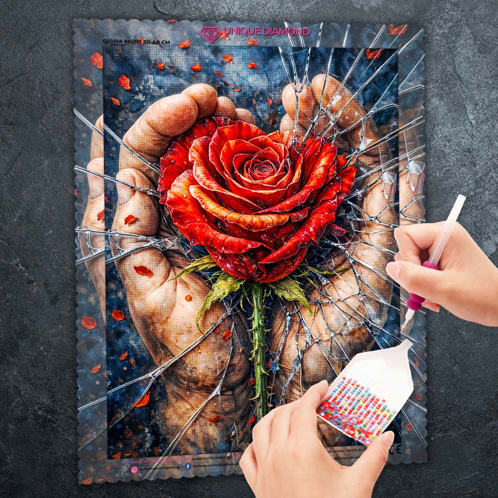 5D Diamond Painting – Fragile Love Unique-Diamond