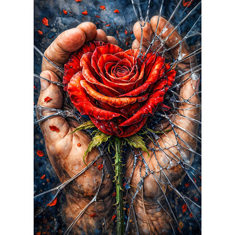 5D Diamond Painting – Fragile Love Unique-Diamond