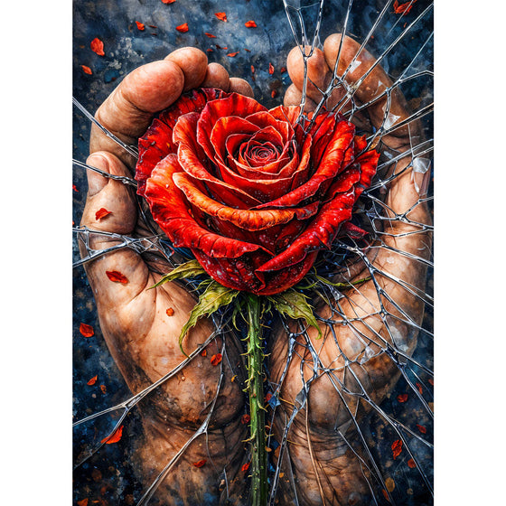 5D Diamond Painting – Fragile Love Unique-Diamond