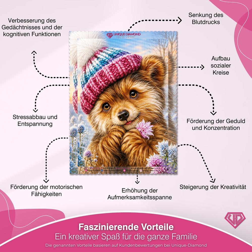 5D Diamond Painting – Fritzi im Winterglück