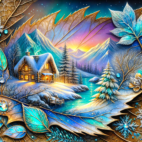 5D Diamond Painting – Frosthauch im Juwelental Unique-Diamond