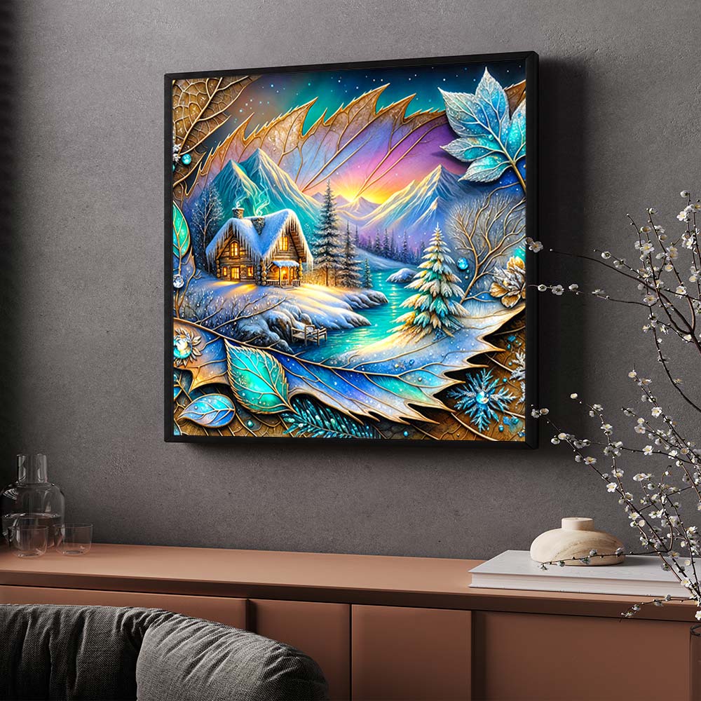 5D Diamond Painting – Frosthauch im Juwelental Unique-Diamond