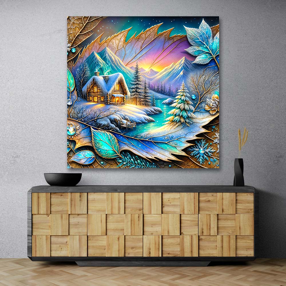5D Diamond Painting – Frosthauch im Juwelental Unique-Diamond