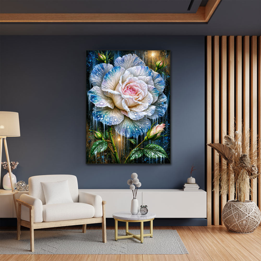 5D Diamond Painting – Frozen Rose Elegance