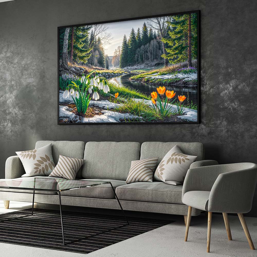 5D Diamond Painting – Frühlingskuss im Tal Unique-Diamond