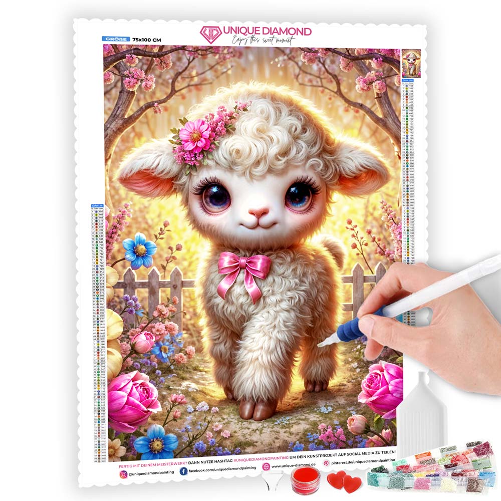 5D Diamond Painting – Frühlingslicht Lilia, Unique-Diamond