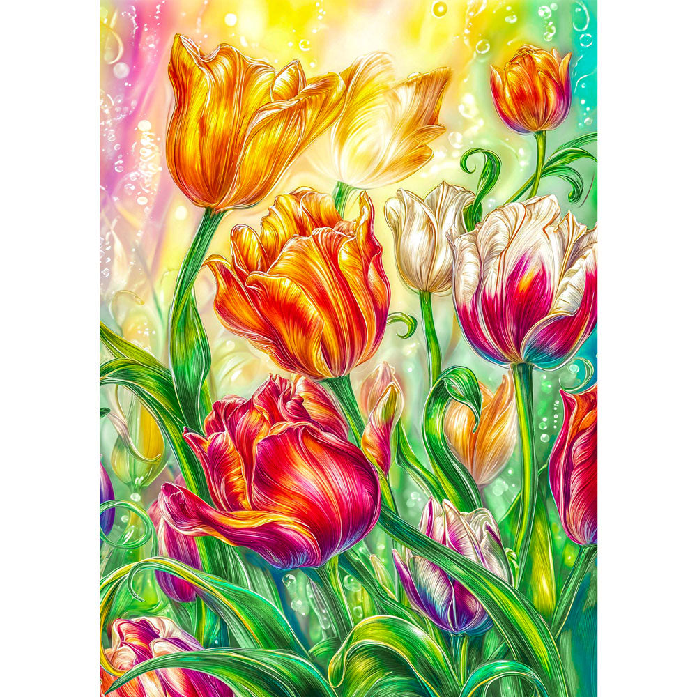 5D Diamond Painting – Frühlingspoesie der Tulpen, Unique-Diamond