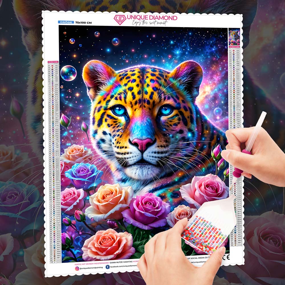 5D Diamond Painting – Galaktischer Wächter der Rosen, unique-diamond