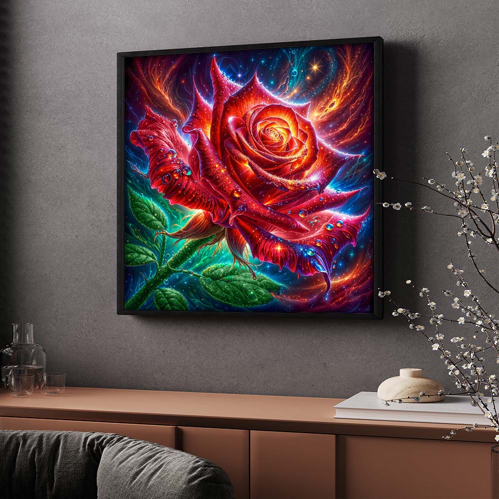 5D Diamond Painting – Galaxie der Glutrose, Unique-Diamond