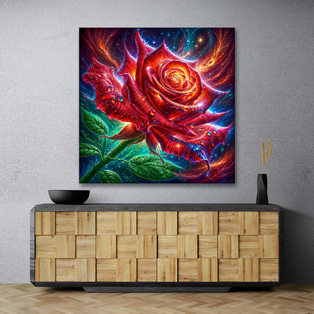 5D Diamond Painting – Galaxie der Glutrose, Unique-Diamond