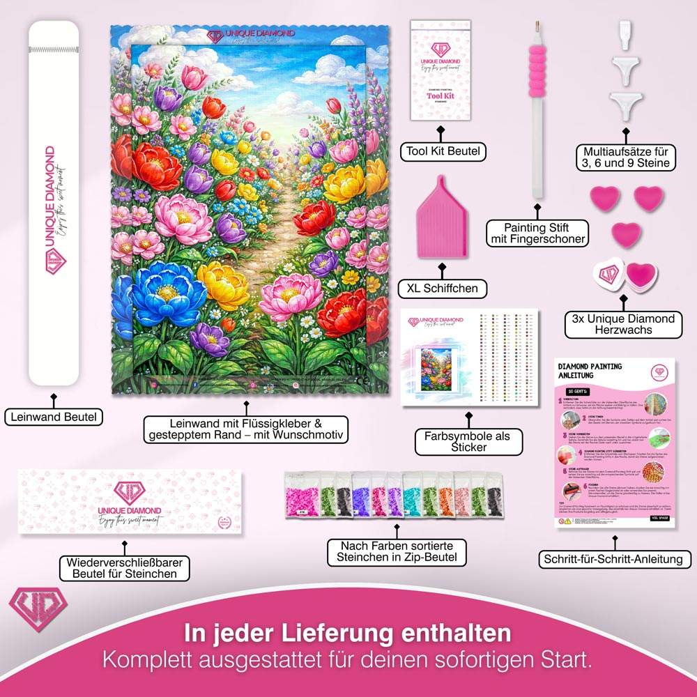 5D Diamond Painting – Garden of Joy Unique-Diamond