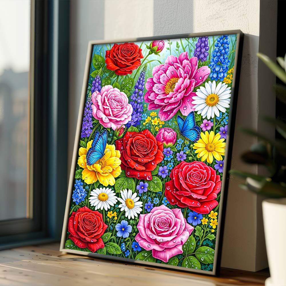 5D Diamond Painting – Garten der Farbenfreude, Unique-Diamond