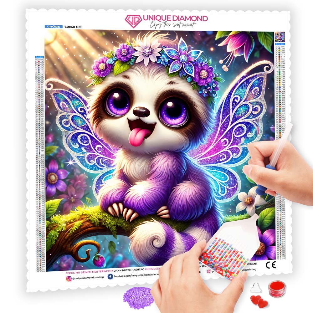 5D Diamond Painting – Glitzerfee Luma, Unique-Diamond