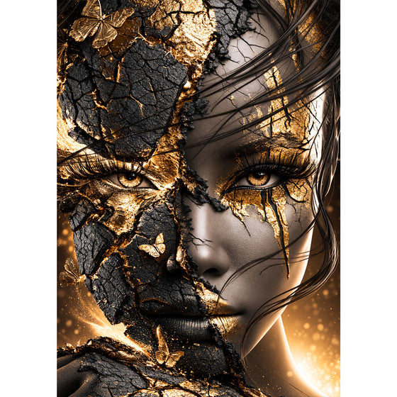 5D Diamond Painting – Göttin aus Gold und Schatten | Unique Diamond