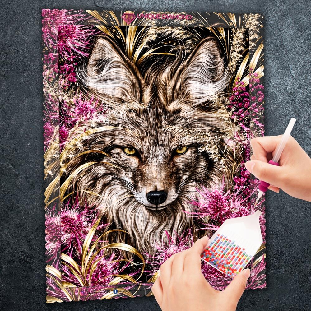 5D Diamond Painting – Goldblick des Wildfuchses