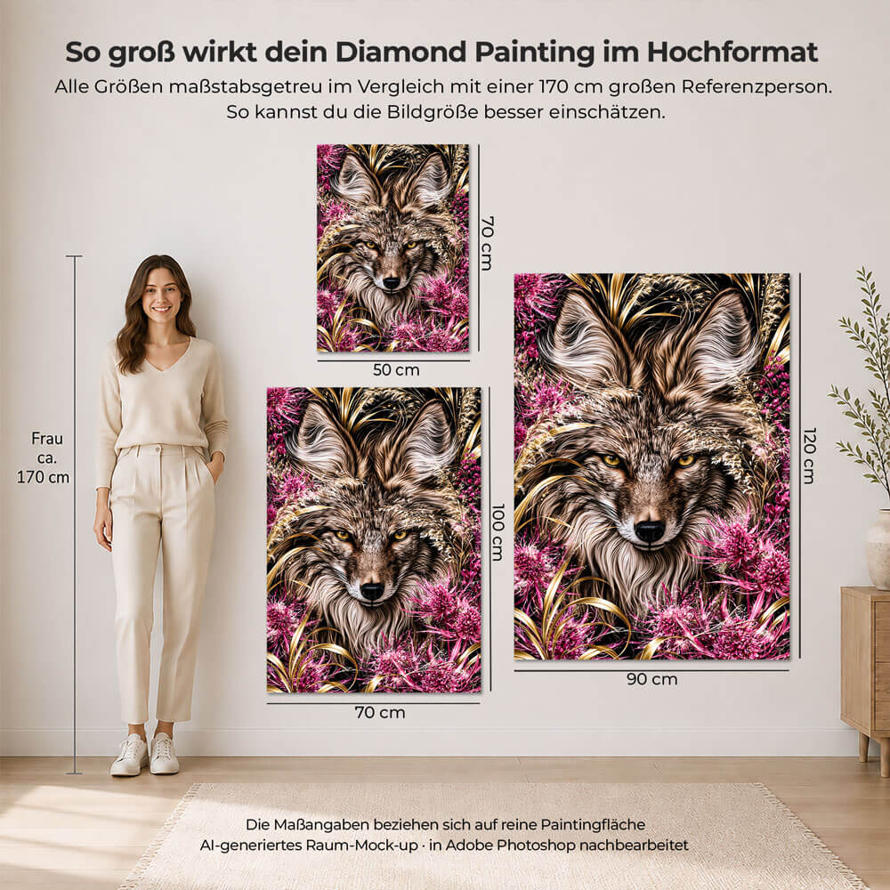 5D Diamond Painting – Goldblick des Wildfuchses