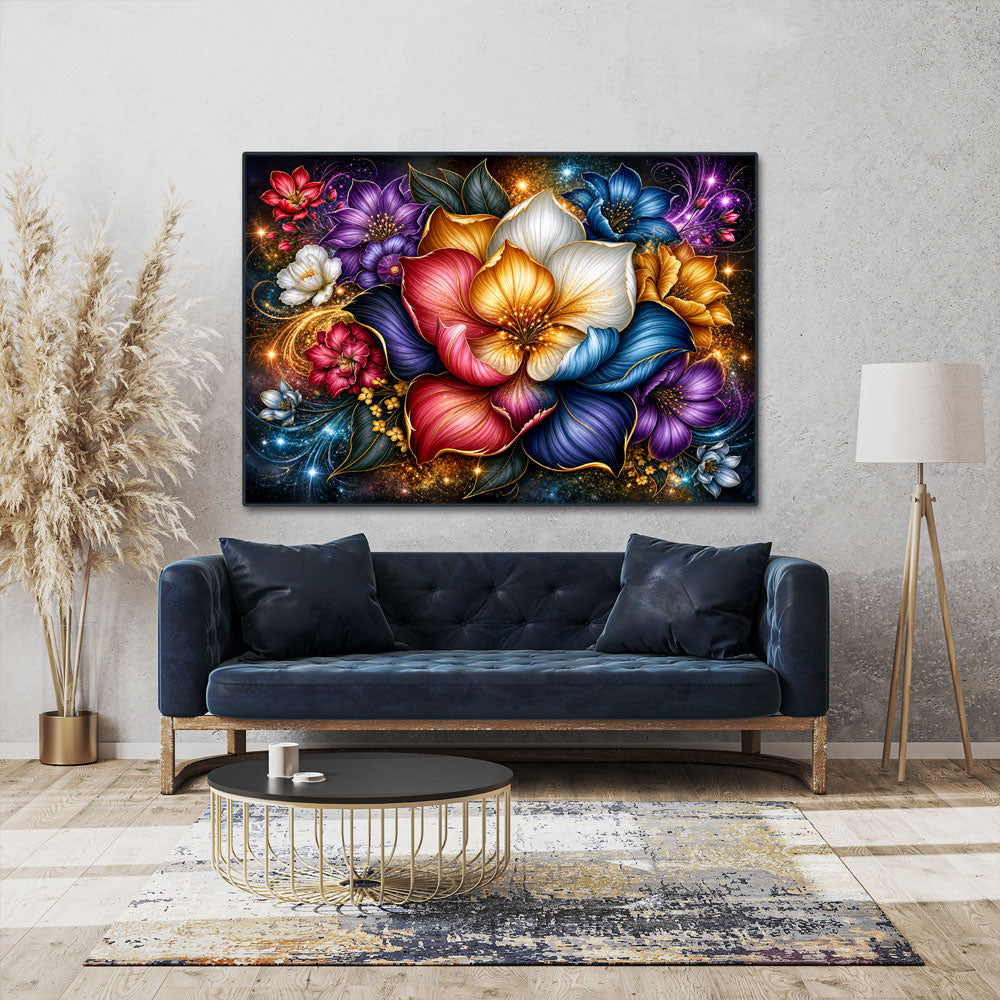 5D Diamond Painting – Golden Petal Symphony