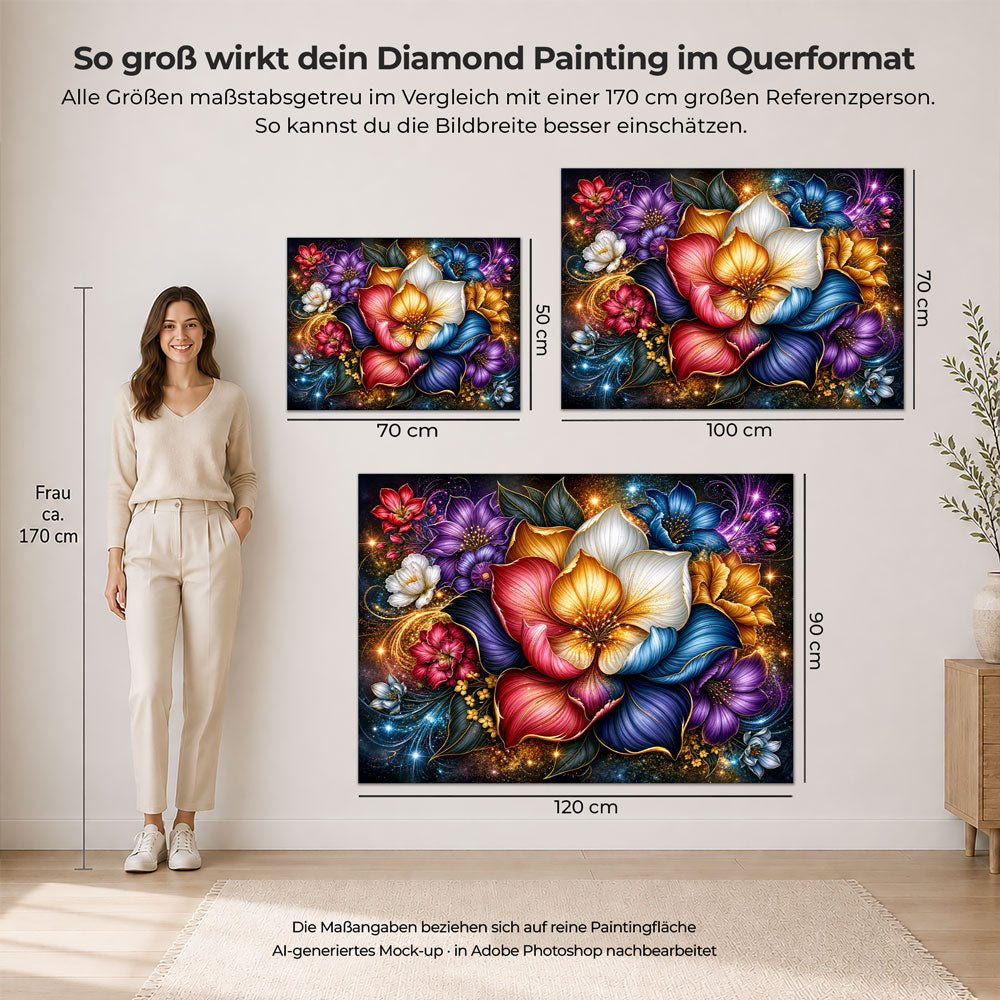 5D Diamond Painting – Golden Petal Symphony