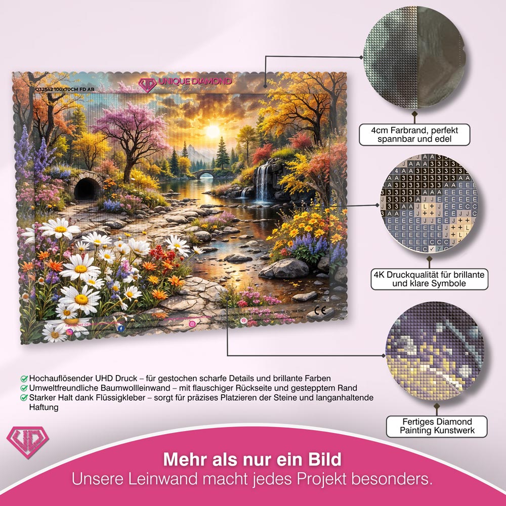 5D Diamond Painting – Golden Serenity Unique-Diamond