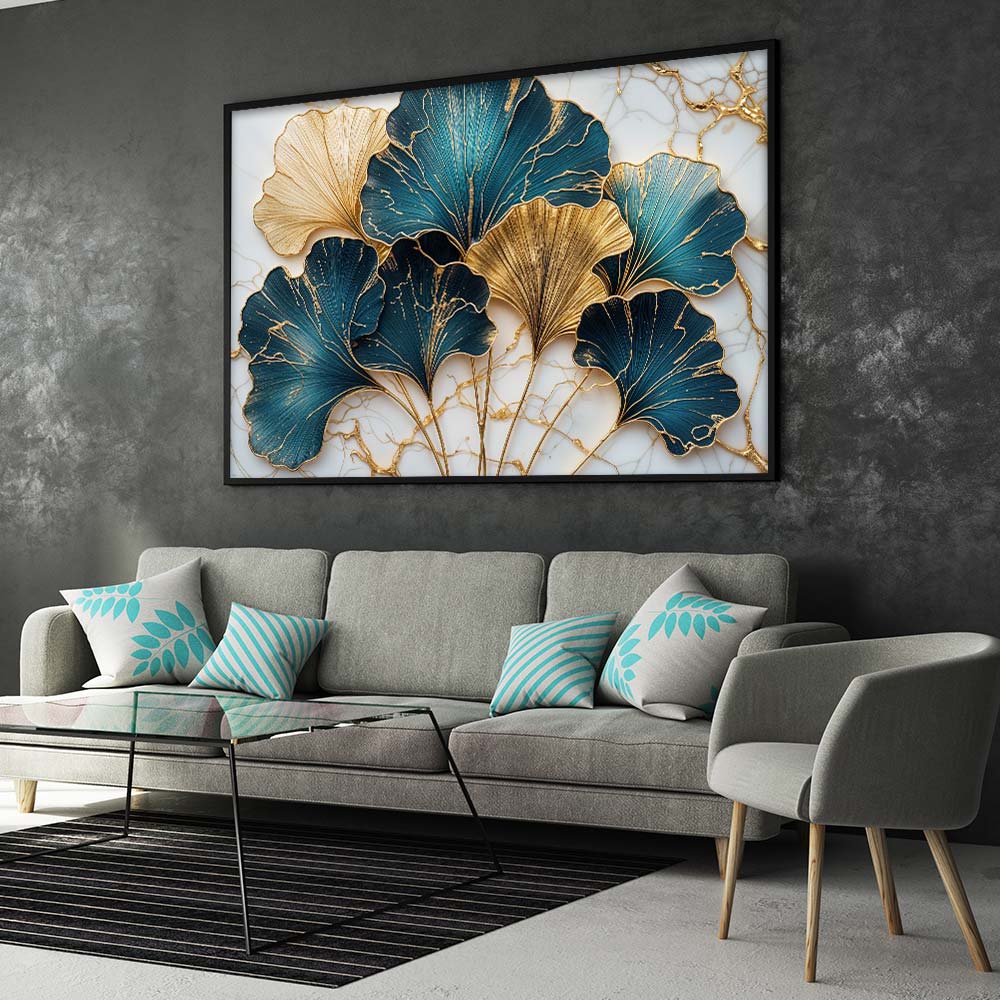 5D Diamond Painting – Goldene Ginkgo-Träume, Unique-Diamond