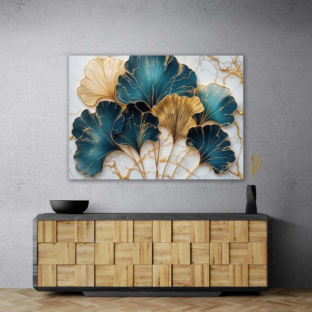 5D Diamond Painting – Goldene Ginkgo-Träume, Unique-Diamond
