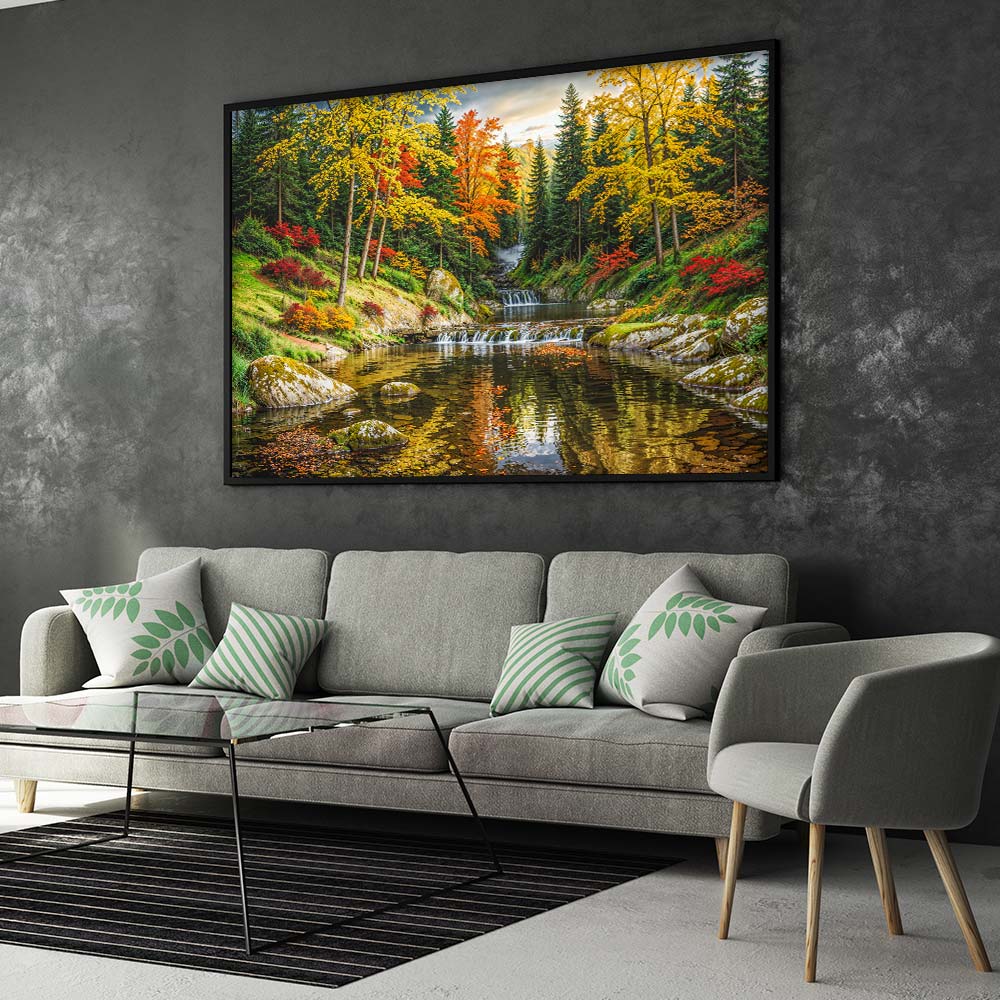 5D Diamond Painting – Goldene Wälder von Aranya, Unique-Diamond