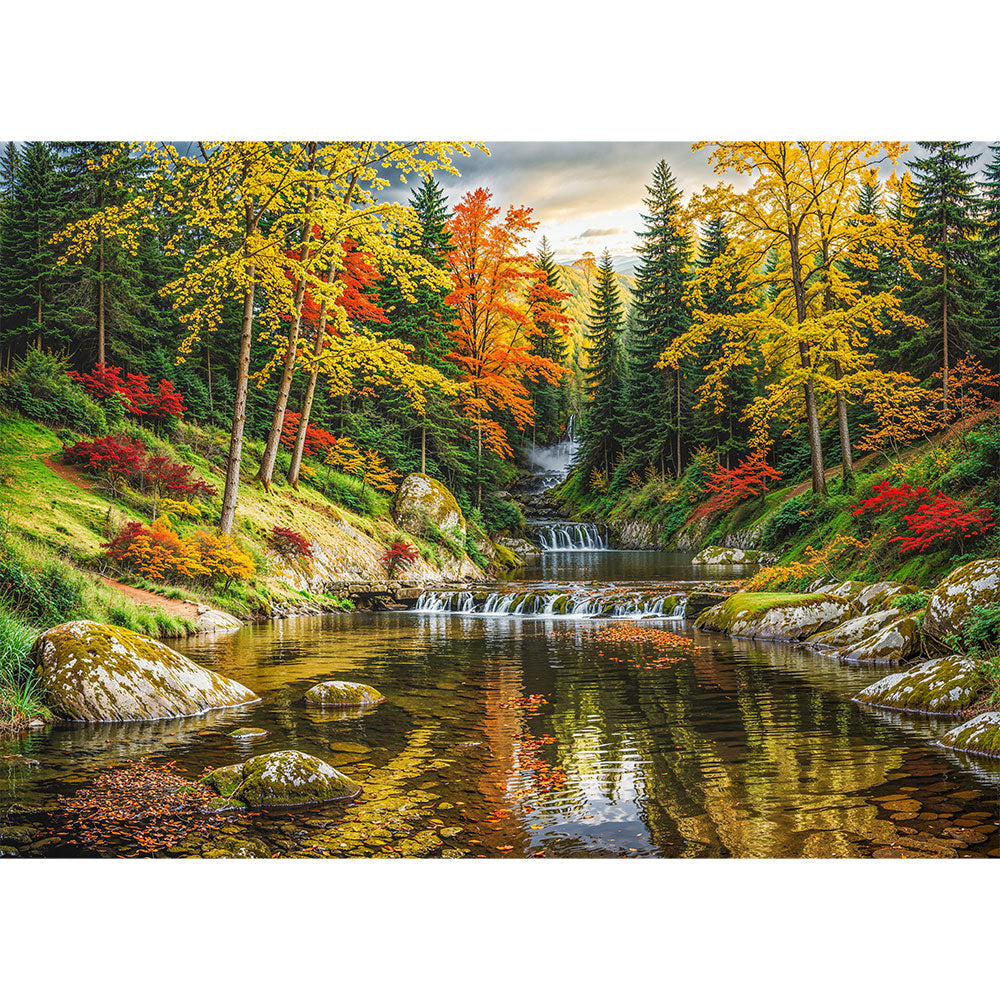 5D Diamond Painting – Goldene Wälder von Aranya, Unique-Diamond