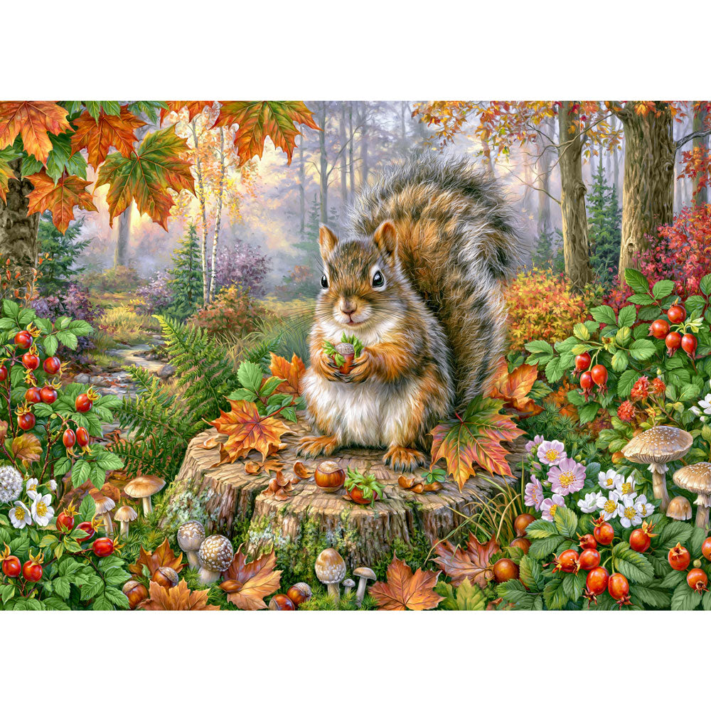 5D Diamond Painting – Goldpfötchen im Herbstzauber | Unique Diamond