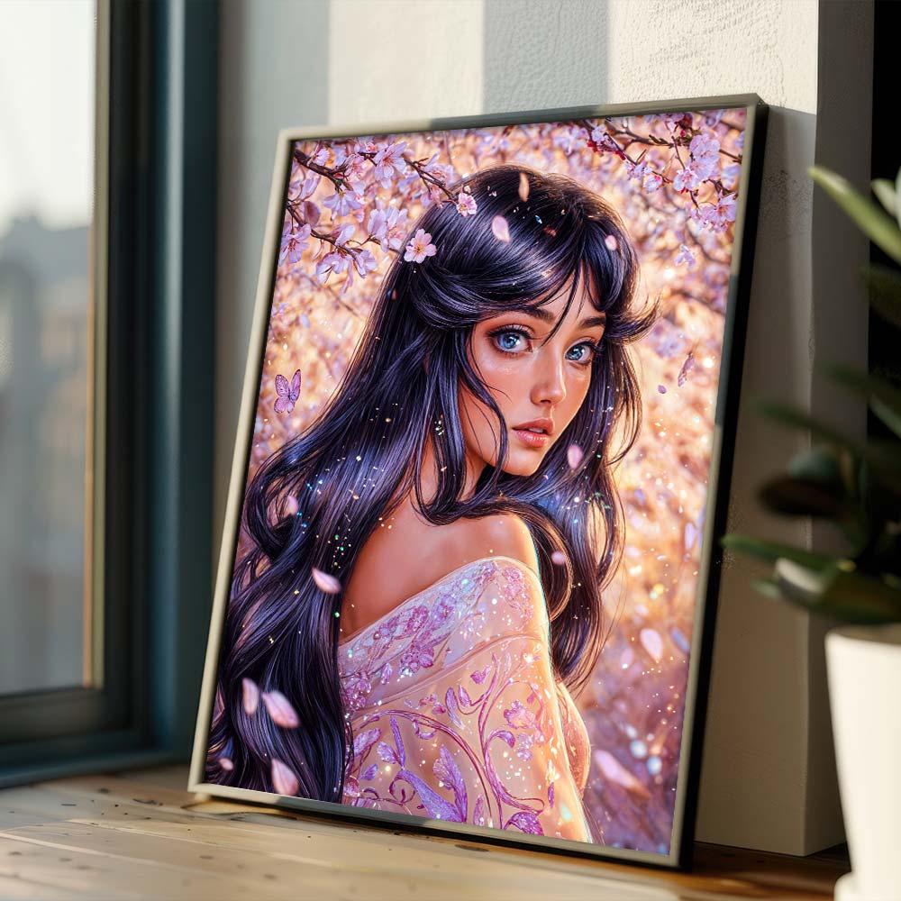 5D Diamond Painting – Hanamiza: Die Blütenseele Unique-Diamond