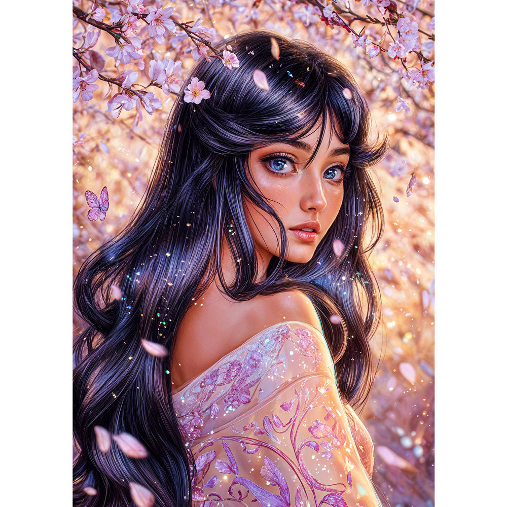 5D Diamond Painting – Hanamiza: Die Blütenseele Unique-Diamond