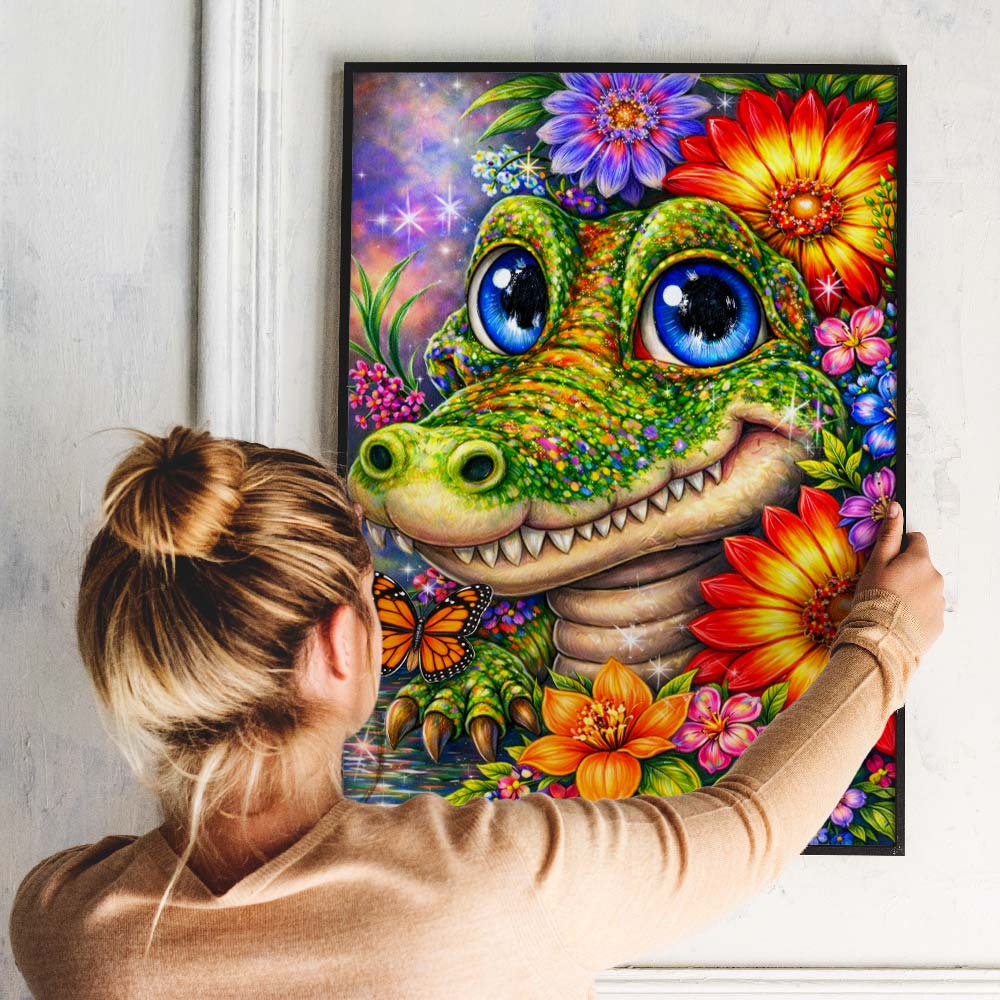 5D Diamond Painting – Happy Crocodile Garden