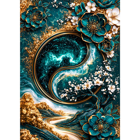 5D Diamond Painting – Harmonie der Smaragdnacht | Unique Diamond