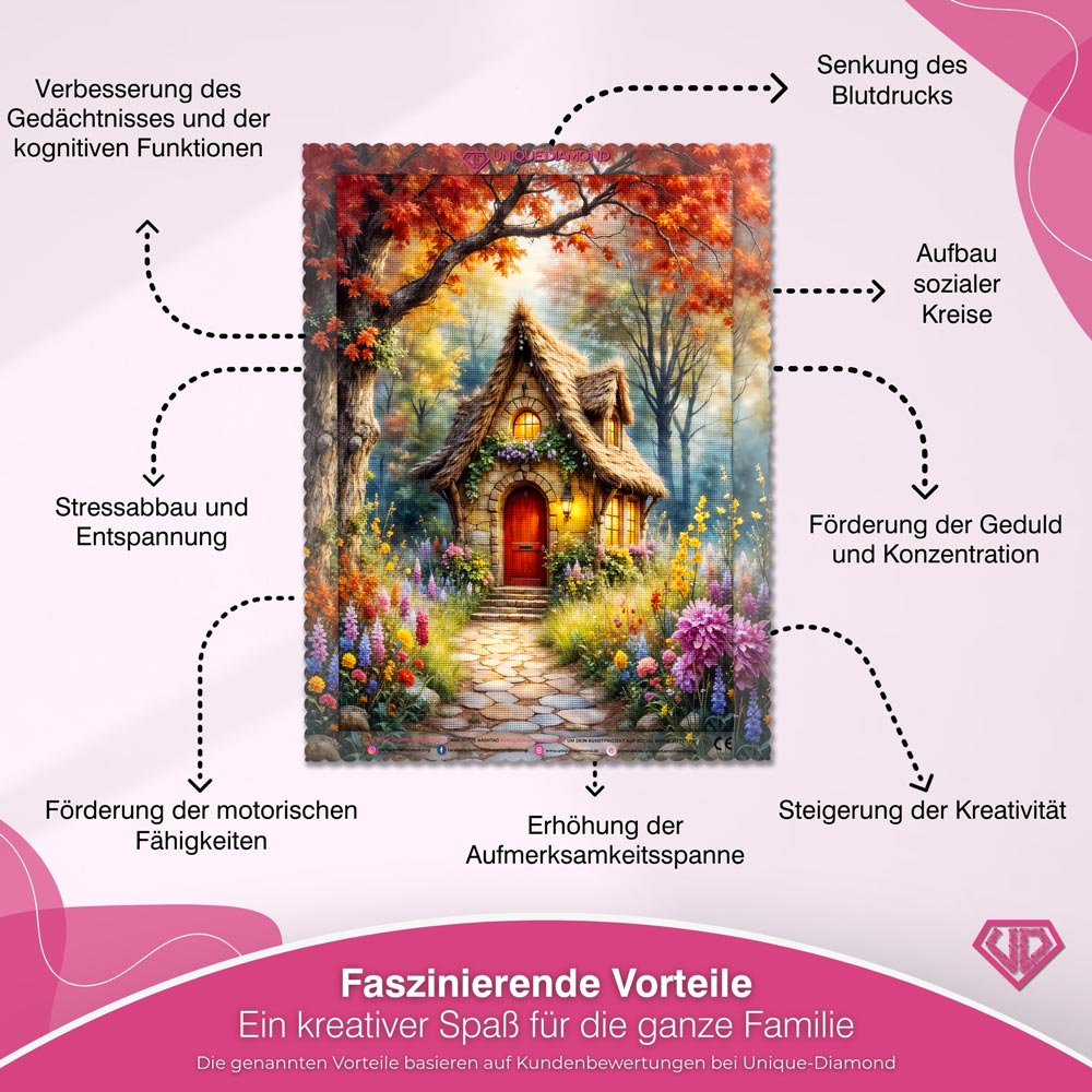 5D Diamond Painting – Herbstzauber am Elfenhaus