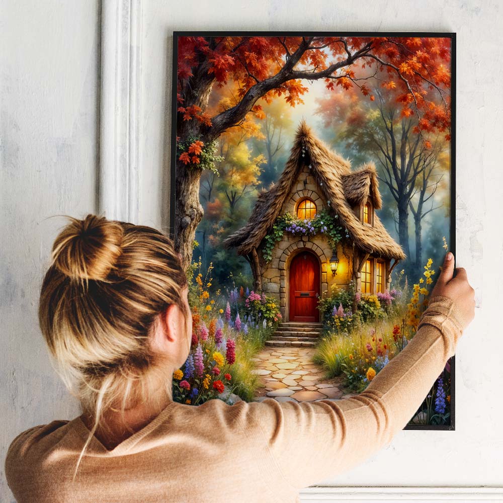 5D Diamond Painting – Herbstzauber am Elfenhaus