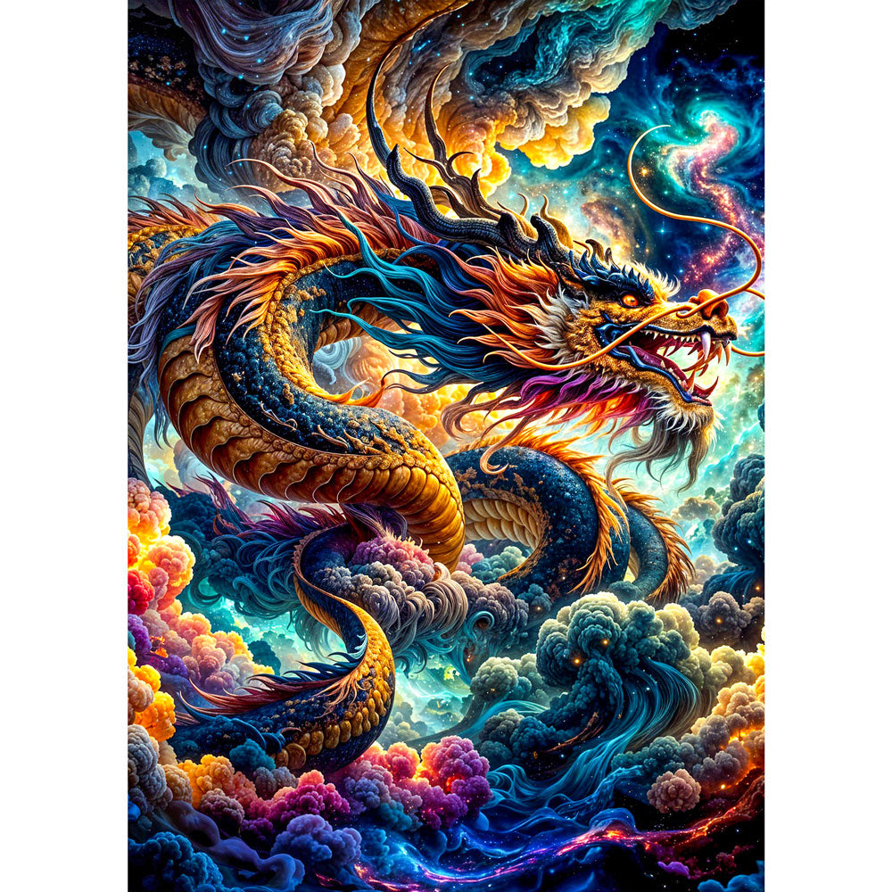 5D Diamond Painting – Himmelsdrache der Elemente, unique-diamond