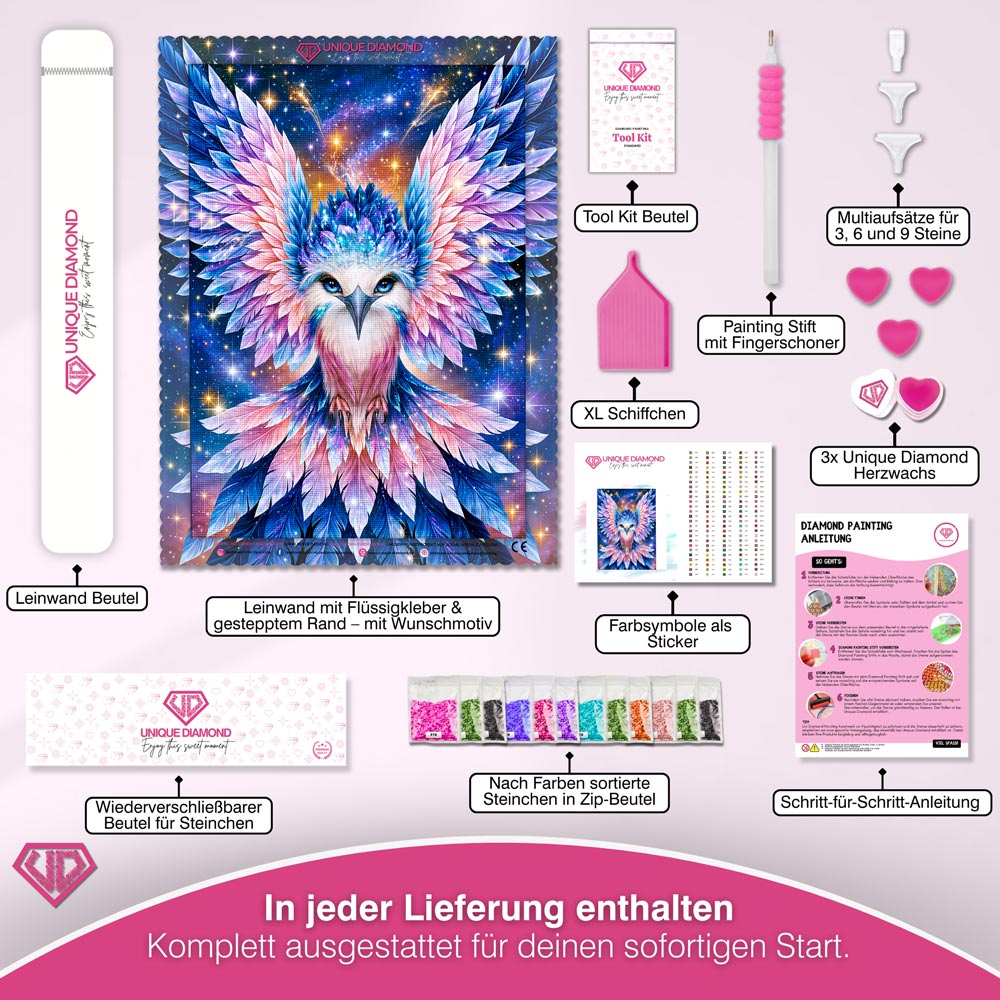 5D Diamond Painting – Himmlischer Federphönix