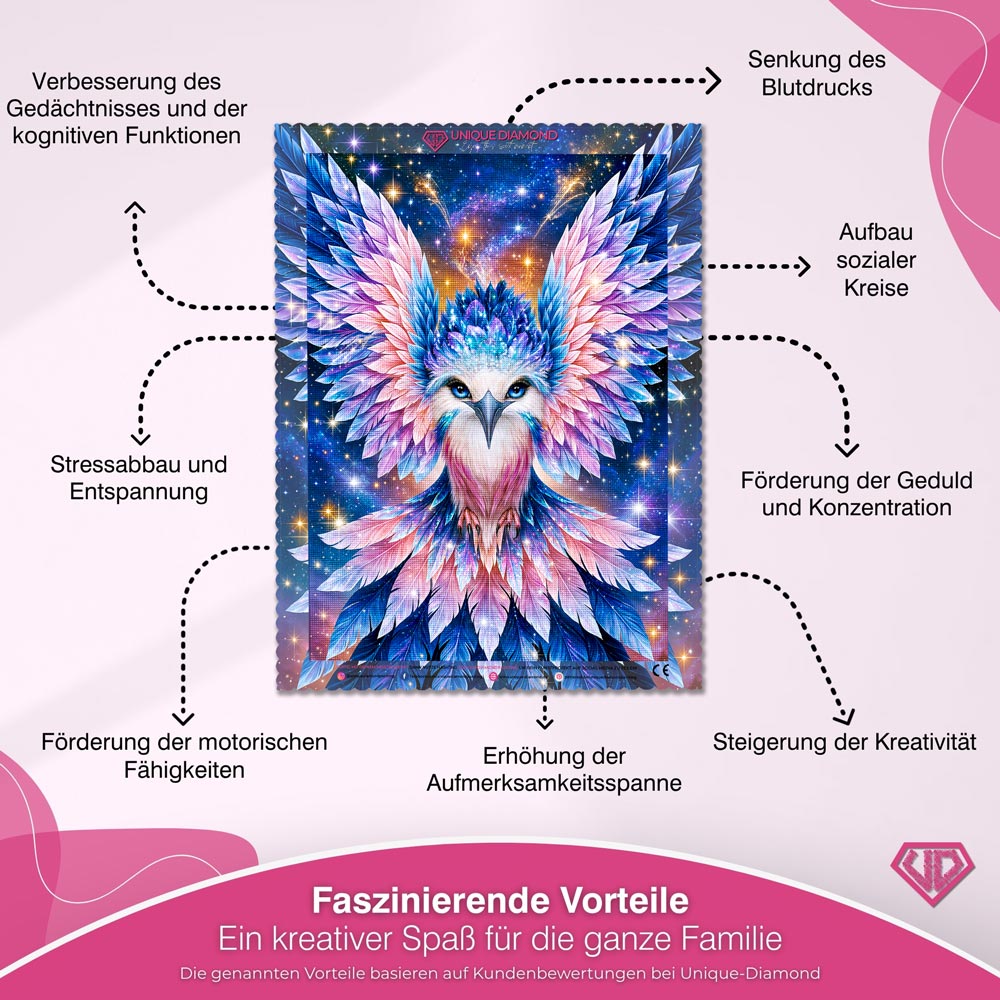 5D Diamond Painting – Himmlischer Federphönix