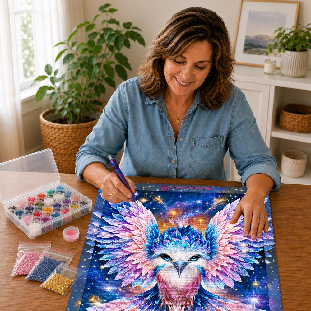 5D Diamond Painting – Himmlischer Federphönix