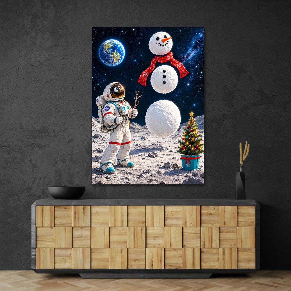 5D Diamond Painting – Houston, der Schneemann schwebt!