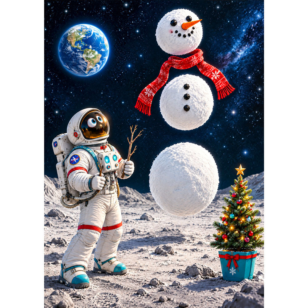 5D Diamond Painting – Houston, der Schneemann schwebt! | Unique Diamond