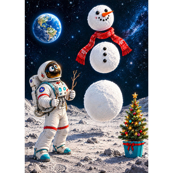 5D Diamond Painting – Houston, der Schneemann schwebt! | Unique Diamond