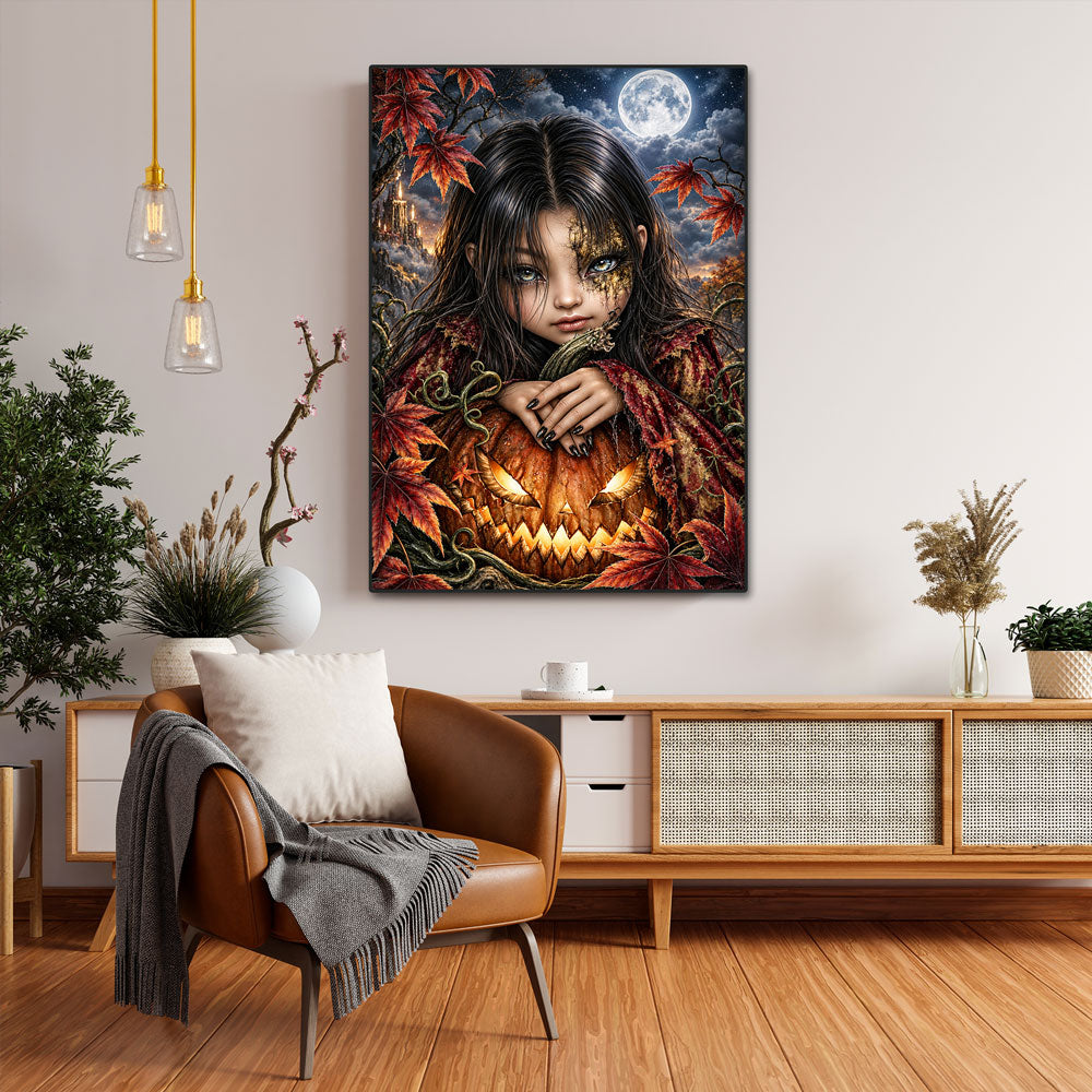 5D Diamond Painting – Hüterin der Kürbisnacht