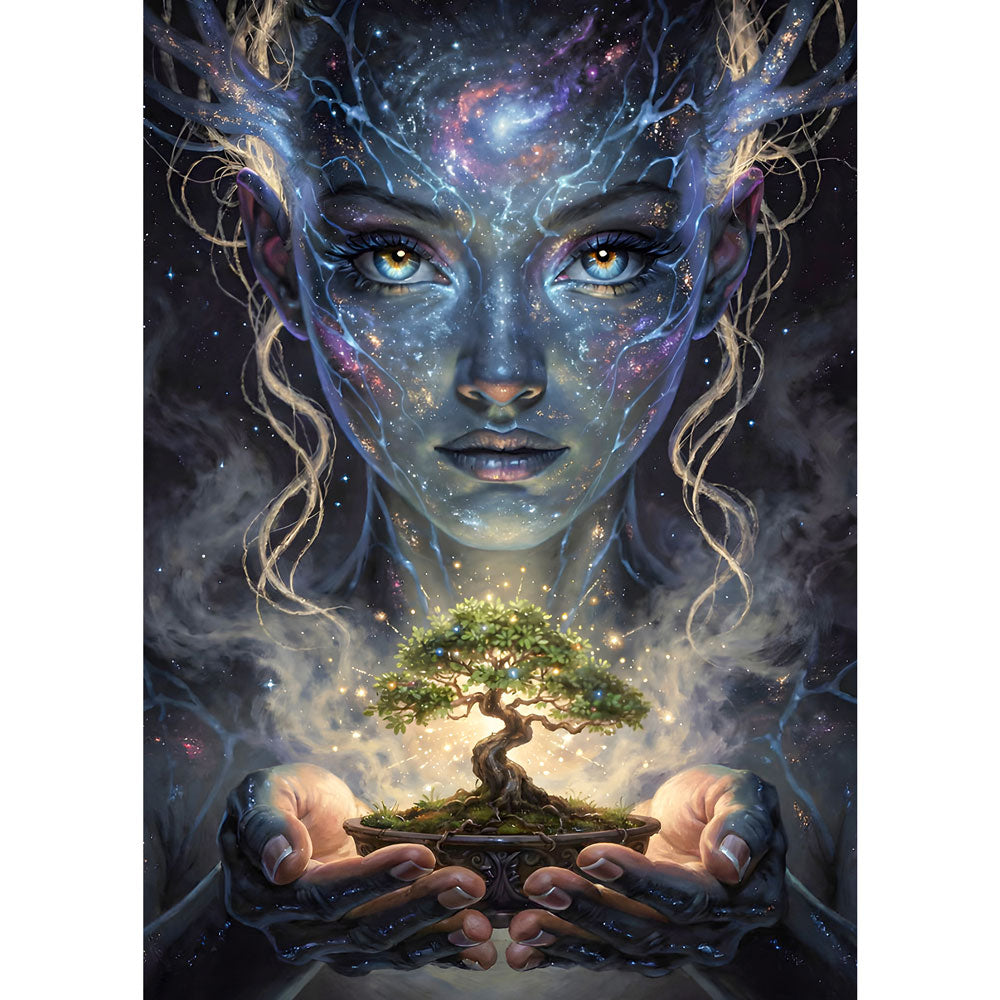 5D Diamond Painting – Hüterin des Lebensbaums, Unique-Diamond