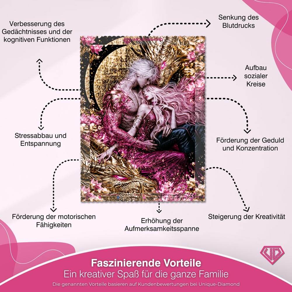 5D Diamond Painting – Im Bann der Drachenliebe