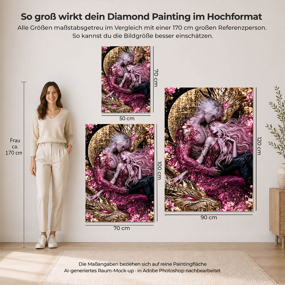 5D Diamond Painting – Im Bann der Drachenliebe