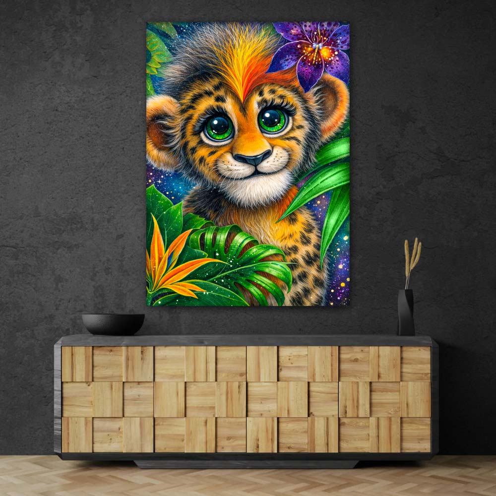 5D Diamond Painting – Jungle Baby Leopard