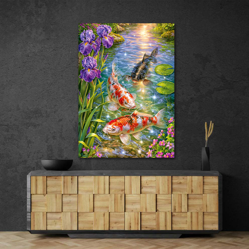 5D Diamond Painting – Juwelen des Koi-Gartens